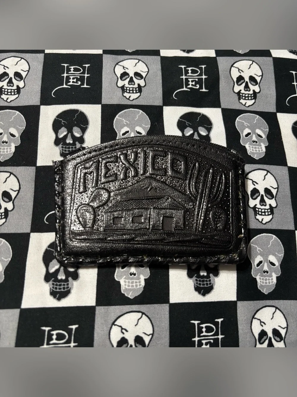 🎃5 for $25🎃 Mexico Black Leather Coin Purse Wallet